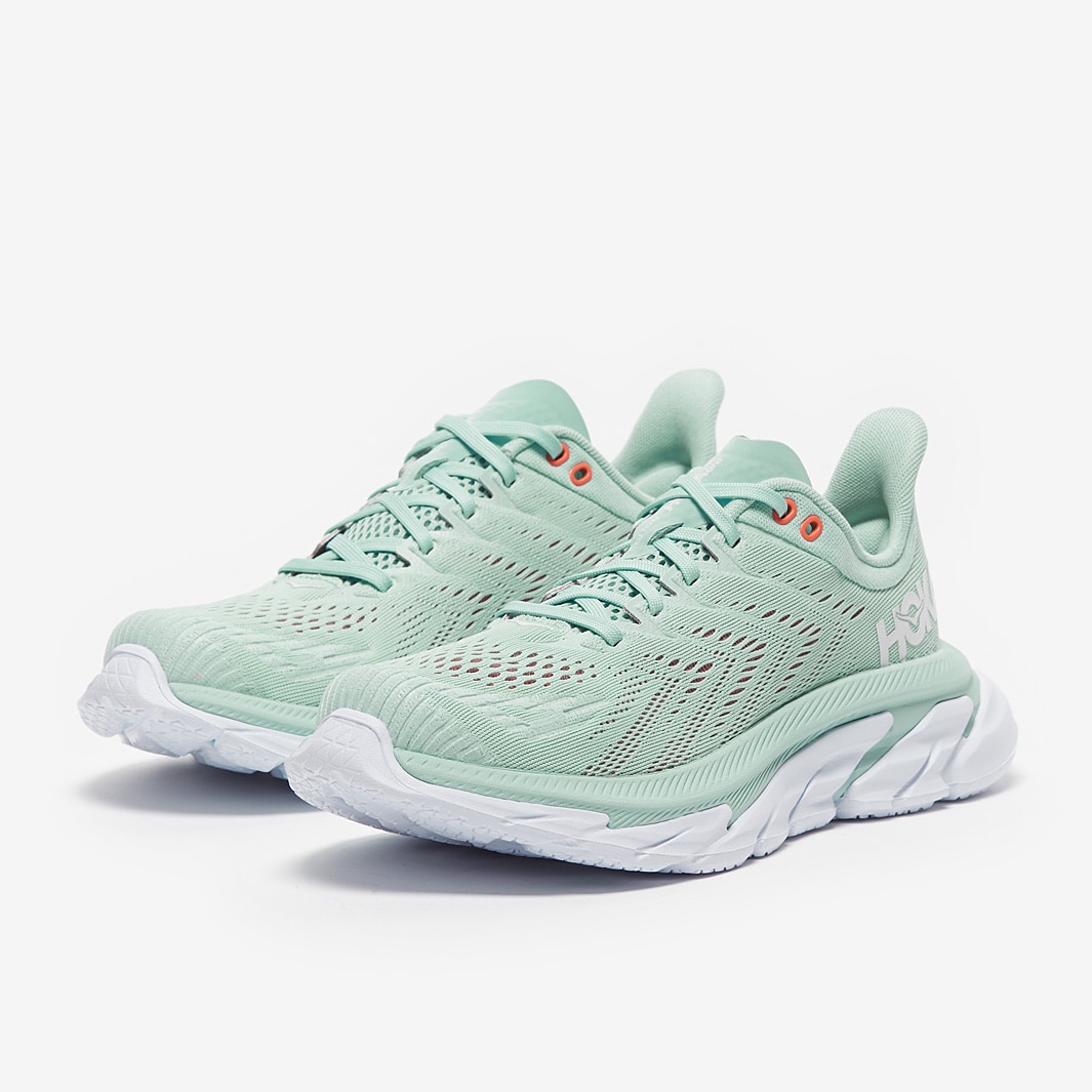 Hoka Womens Clifton Edge Eggshell Blue/White Womens Shoes ProDirect Running