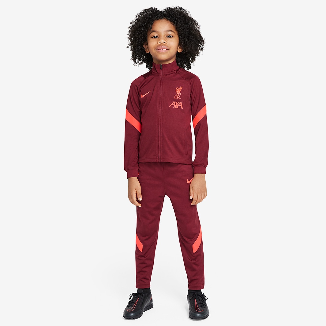 Nike Liverpool 21/22 Kids Strike Warm Up Tracksuit - Team Red/Bright ...