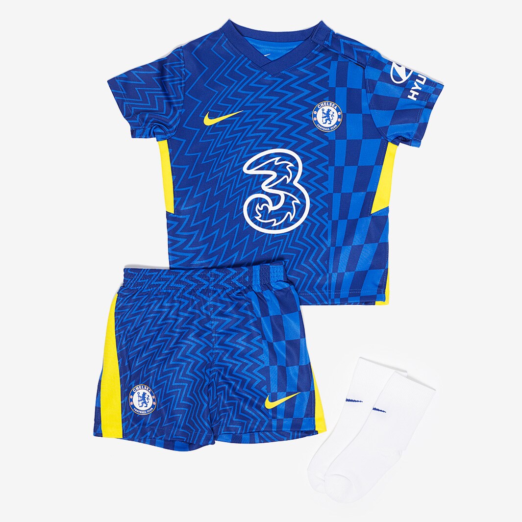 Nike Chelsea 21/22 Infants Home Kit - Lyon Blue/Opti Yellow - Boys ...
