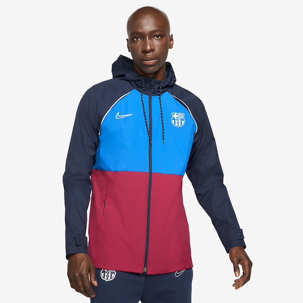 Nike FC Barcelona 21/22 AWF Jacket - Soar/Noble Red/Obsidian/Pale Ivory ...