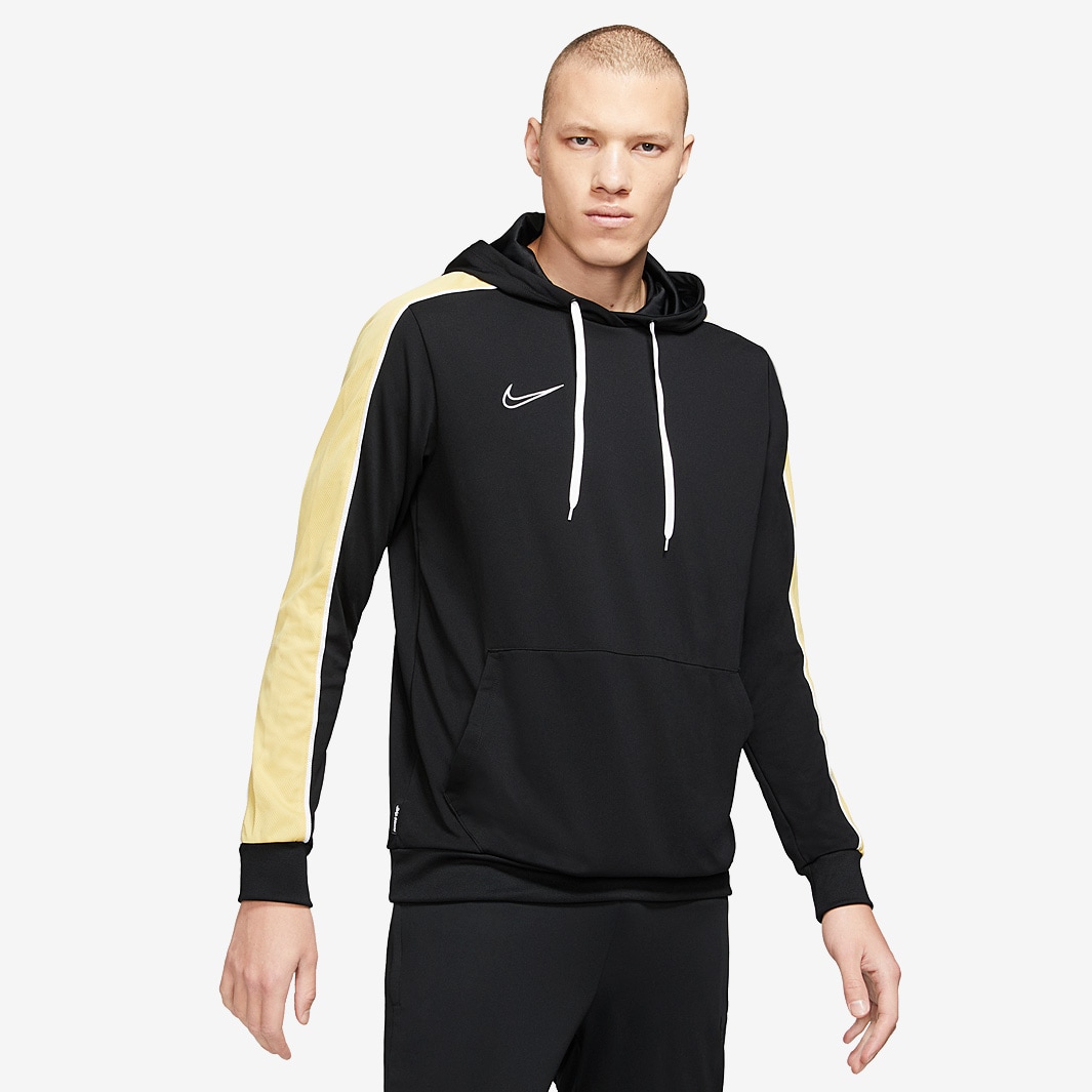 Nike Dry Academy Hoodie - Black/Saturn Gold/White - Mens Clothing