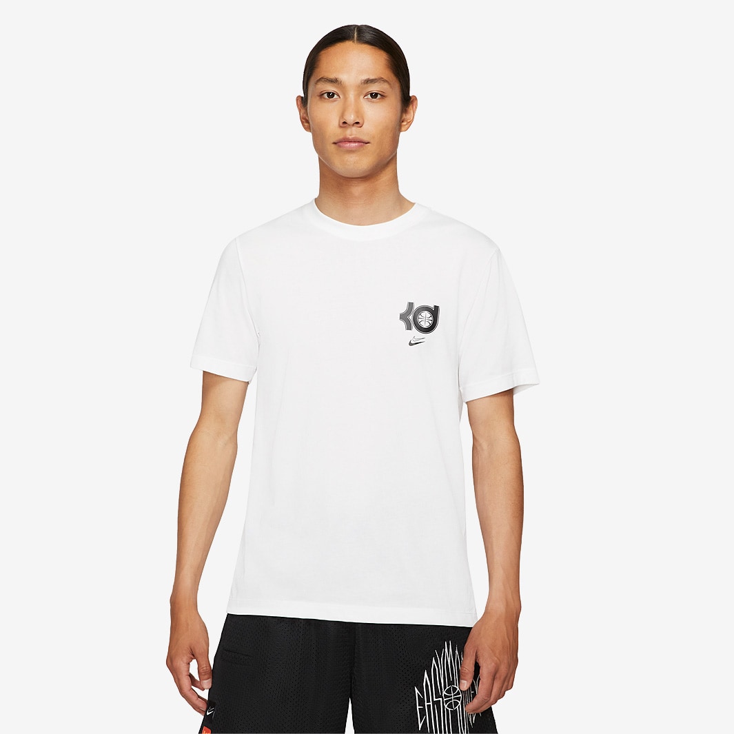 Nike KD Dri-Fit Logo Tee - White - Mens Clothing | Pro:Direct Basketball