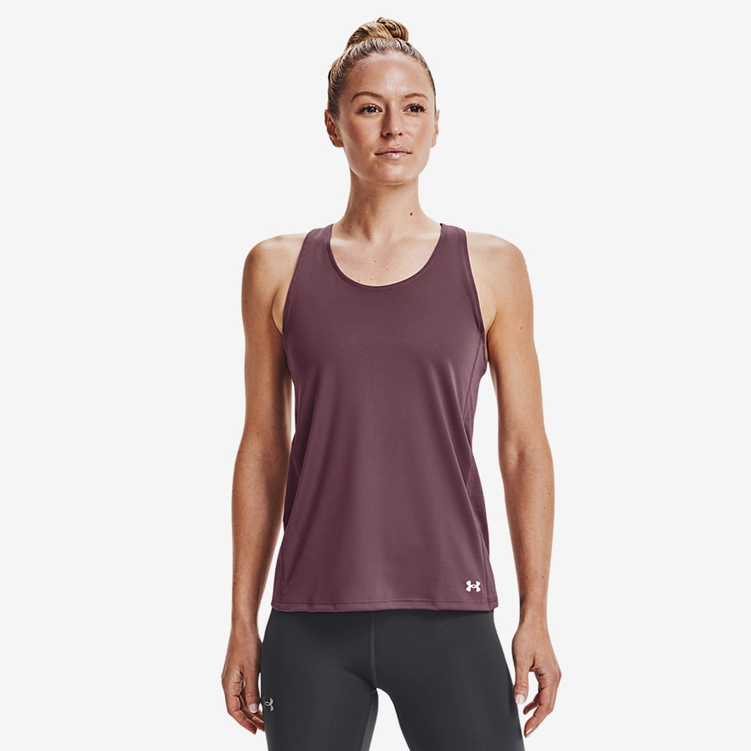 Under Armour Womens Fly By Tank - Ash Plum/Ash Plum/Reflective - Womens ...