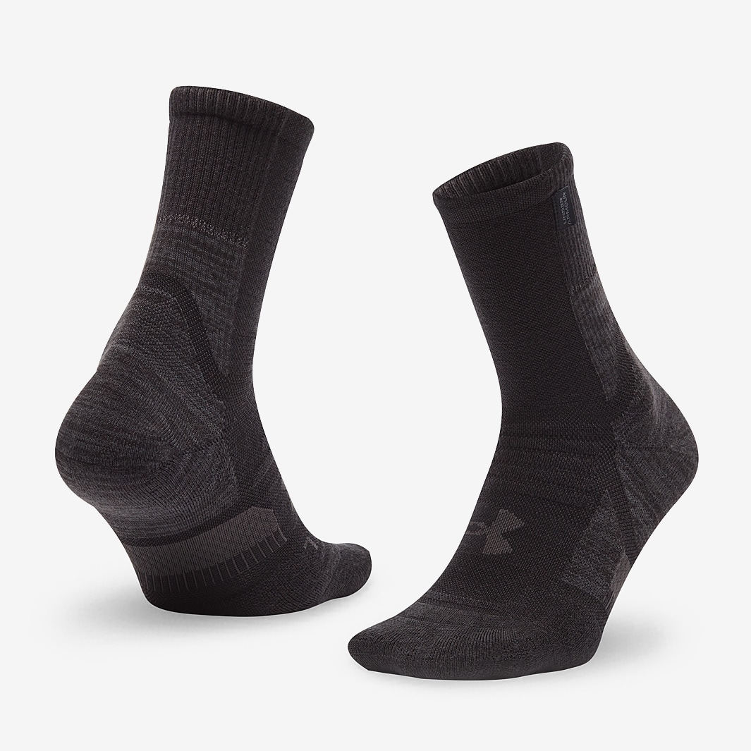 Under Armour Dry Run Wool - Black/Jet Gray/Jet Gray - Running Socks ...