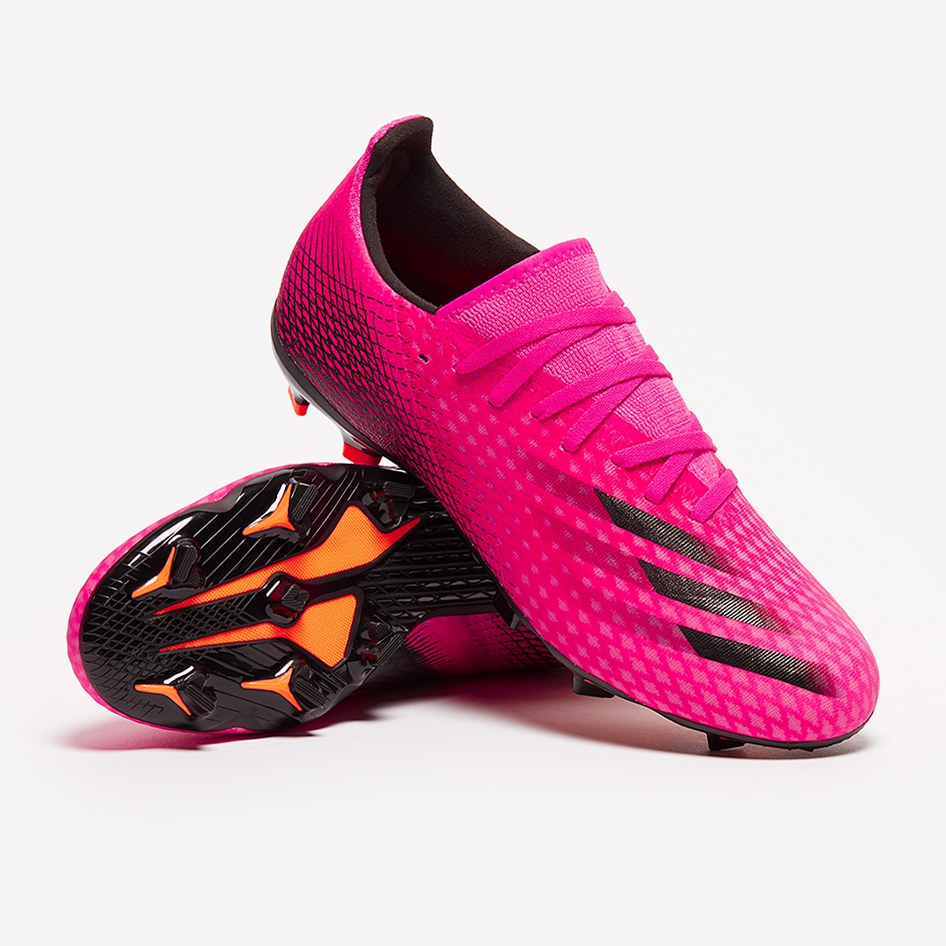 Adidas X Ghosted.3 FG - Shock Pink/Core Black/Screaming Orange - Mens ...