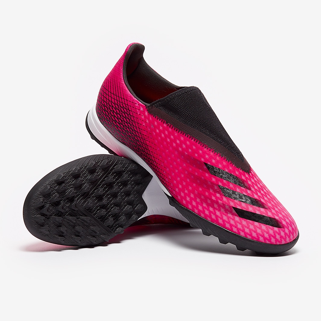 Adidas X Ghosted3 Laceless Tf Shock Pinkcore Blackscreaming Orange Mens Boots 4088