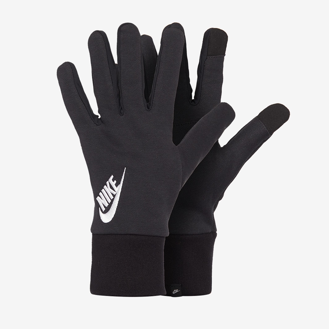 Nike Club Fleece Gloves - Black/Black/White - Gloves - Mens Clothing ...
