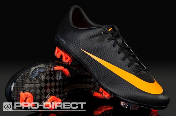 Botas de Fútbol – Nike - Mercurial - Vapor – Superfly - II – FG – Terreno Duro - Negro/Naranja | Pro:Direct