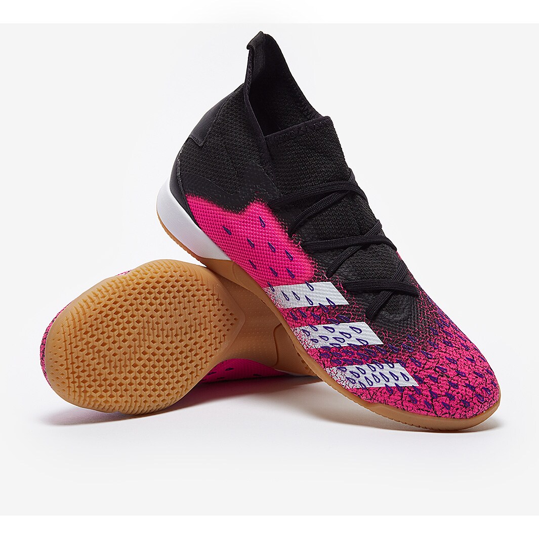 adidas Predator Freak.3 IN - Core Black/White/Shock Pink-Mens Soccer ...