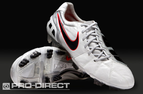 Ubicación lente ropa interior Botas de Fútbol-Nike-Total 90-T90-Laser III K-FG-Terreno Duro-Blanco-Negro  | Pro:Direct Soccer