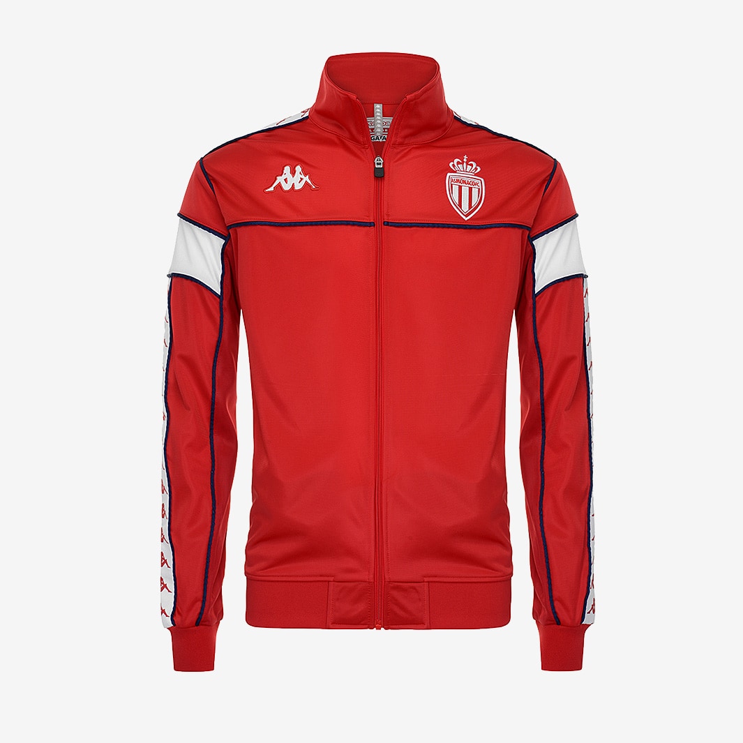 Kappa Monaco 21/22 Jacket - Red/Dark Red/White/Blue - Mens Replica