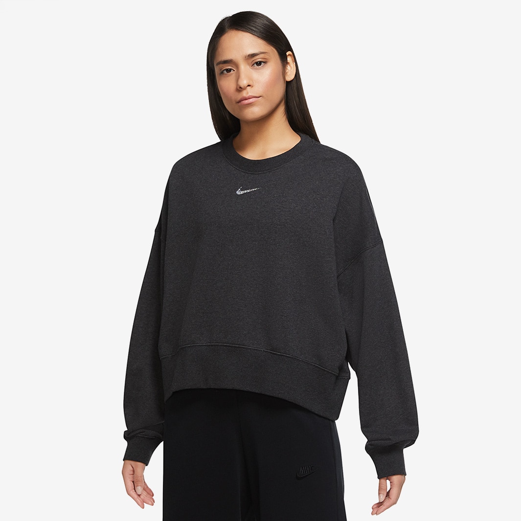 Nike Sportswear Womens Collection Essentials Fleece Crew Re - Black ...