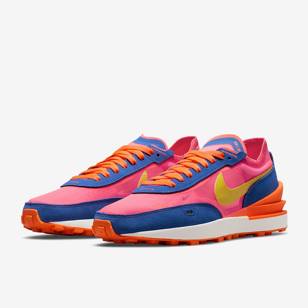 Nike Sportswear Womens Waffle One Racer Blue/Bright Citron/Hyper Pink