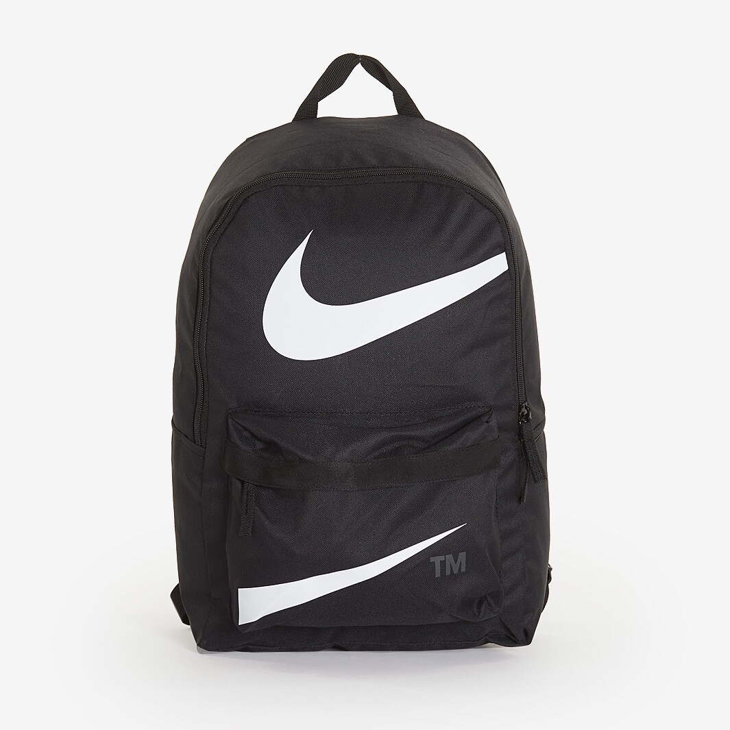 Nike Sportswear Heritage Backpack Swoosh - Black/Black/White - Bags ...