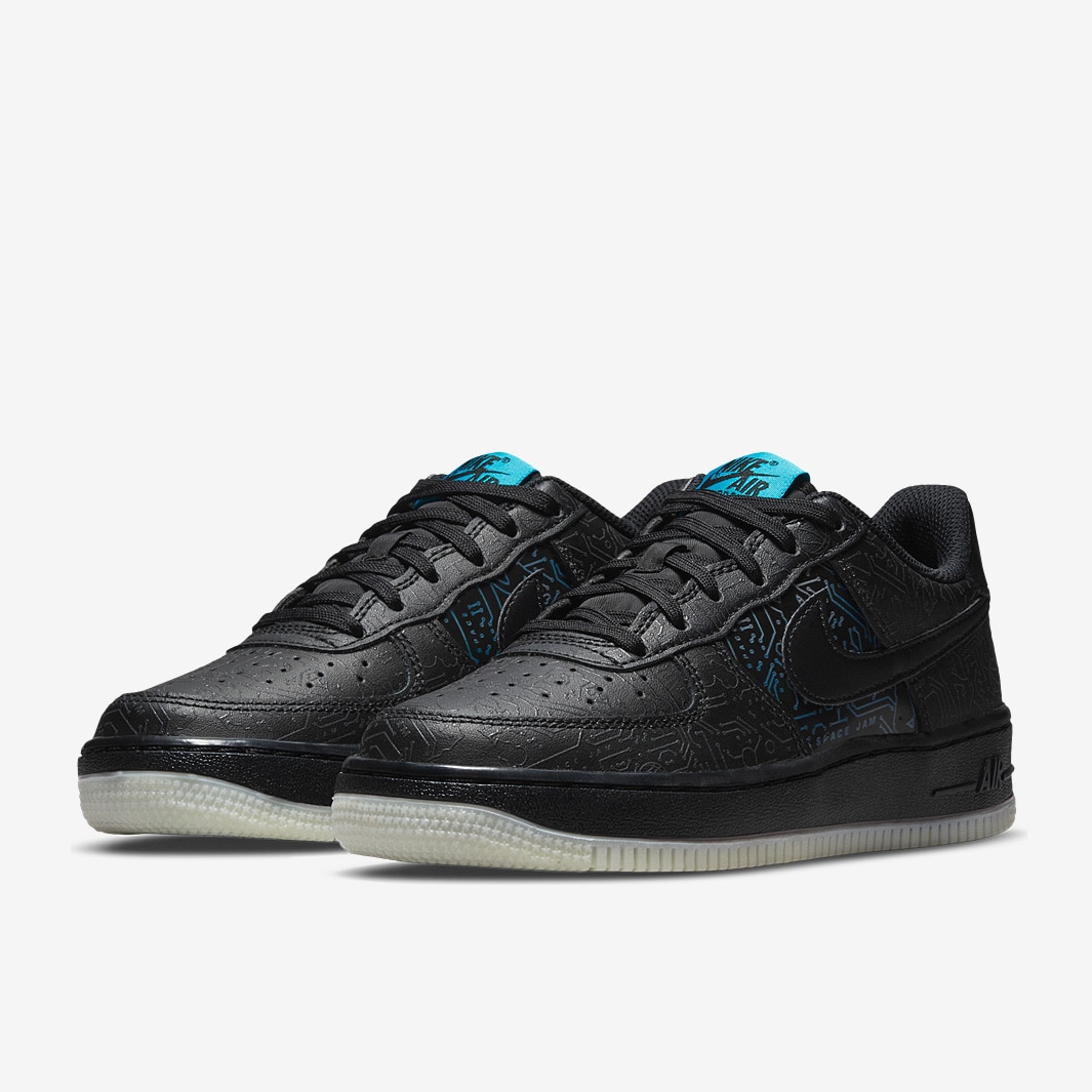 Nike Sportswear Kids Air Force 1 06 - Black/Black/Light Blue Fury ...