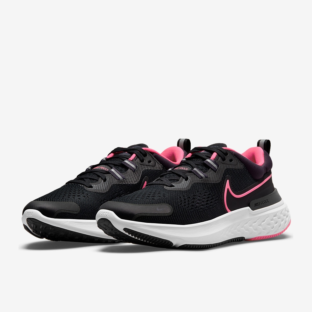 Nike Womens React Miler 2 - Black/Hyper Pink-Cave Purple - Womens Shoes