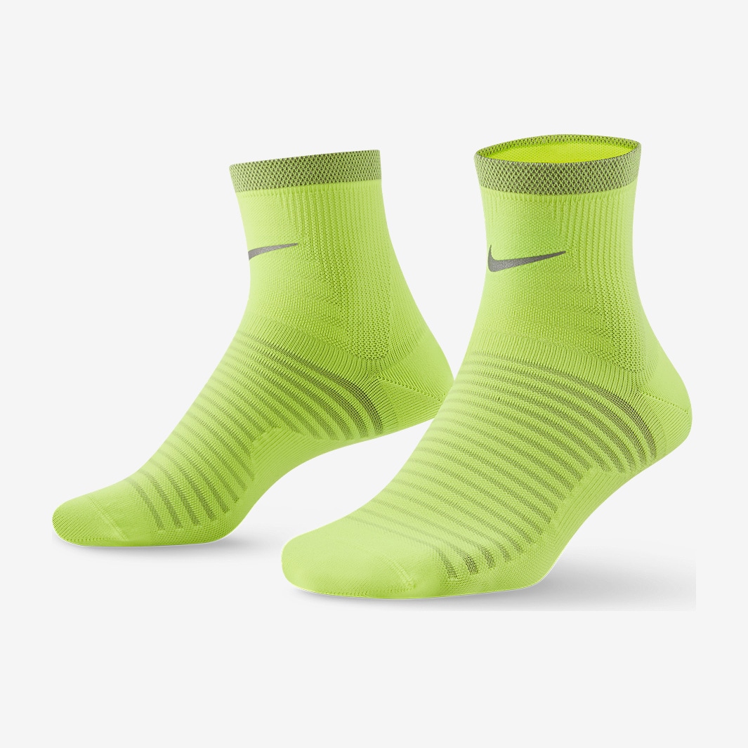 Nike Spark Lightweight Ankle Socks - Volt/Reflective Silv - Running Socks