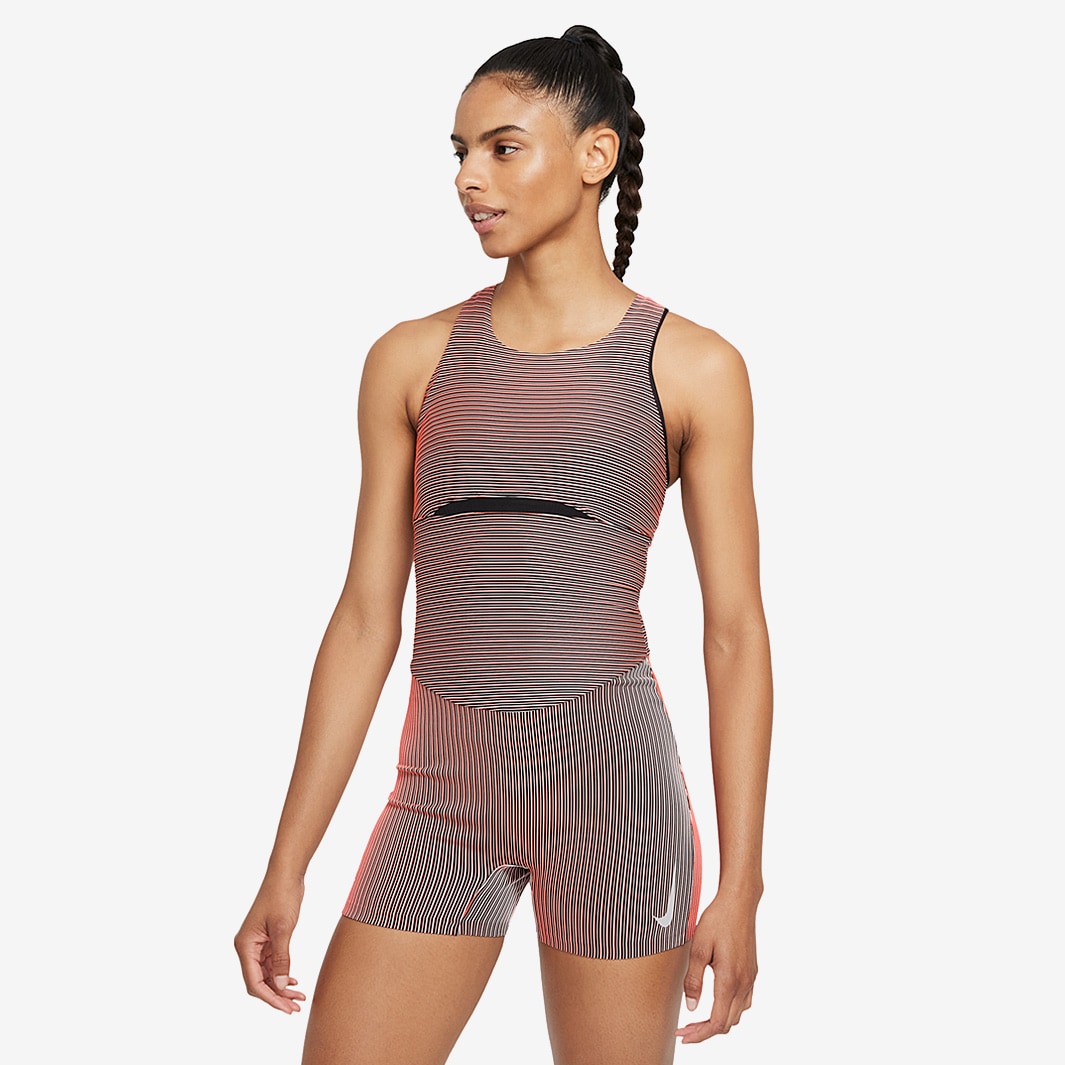Nike Womens Dri-FIT Advance Race Unitard - Pale Coral/Black/Black/White ...