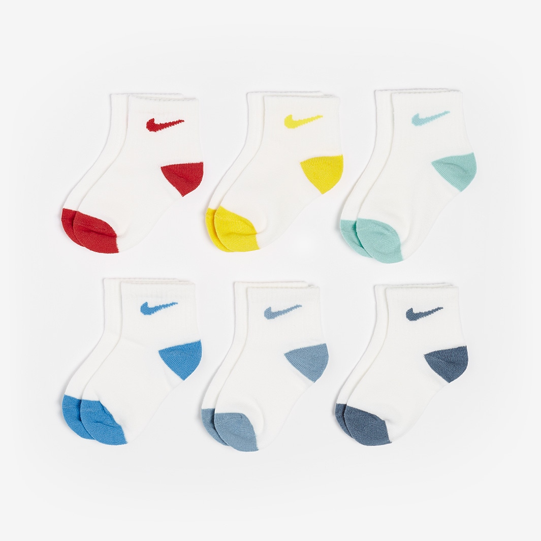 Nike Infant Pop Color Ankle Socks 6PK (12 YRS) Laser Blue Socks