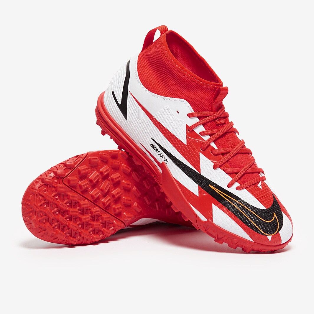 Nike Enfant Mercurial Superfly VIII Academy CR7 TF Rouge Piment Noir 