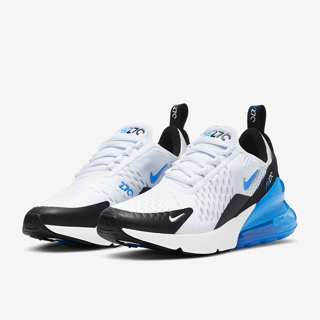 Nike Sportswear Bambini Air Max 270 Bianco Signal Blu Nero Scarpe 