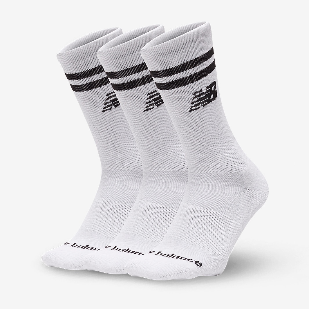 New Balance Sports Cushioned Crew Sock 3 Pack - White - Socks - Mens ...
