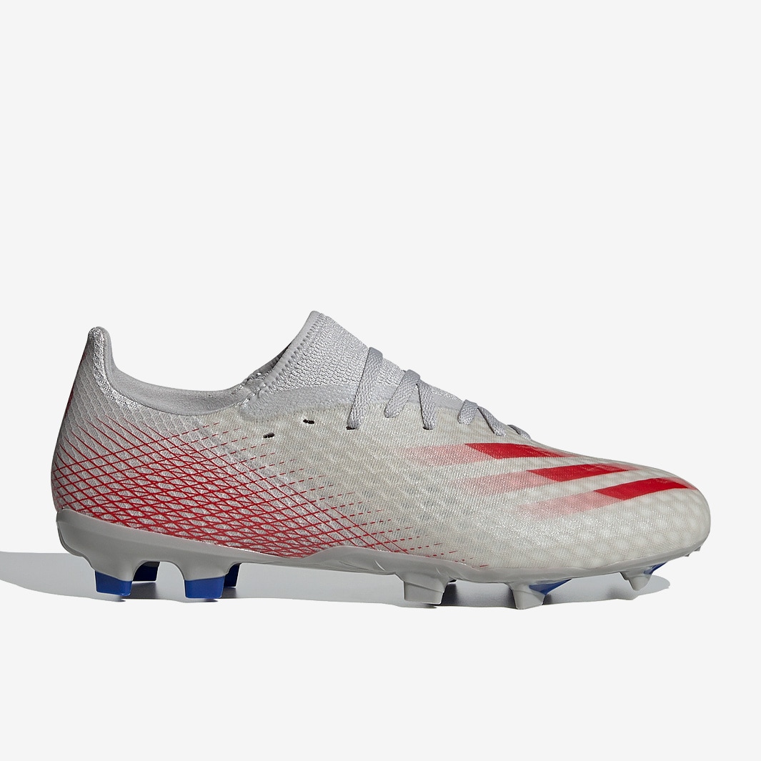 adidas X Ghosted.3 FG - Grey Two/Scarlet/Team Royal Blue - Mens Cleats