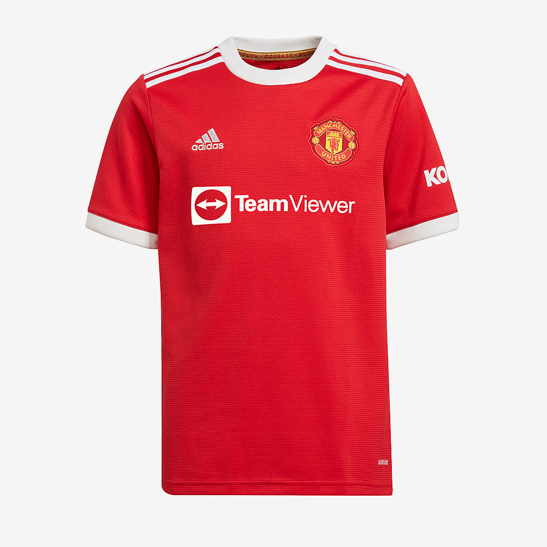 Maglia adidas Manchester United 21/22 Junior Primo Kit - Rosso Vero ...