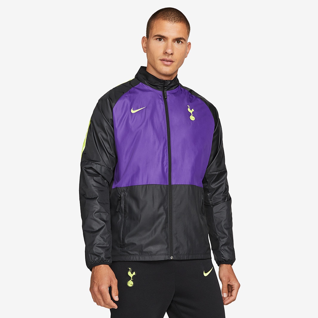 Nike Tottenham Hotspur 21/22 Jacket - Black/Court Purple/Venom Green ...