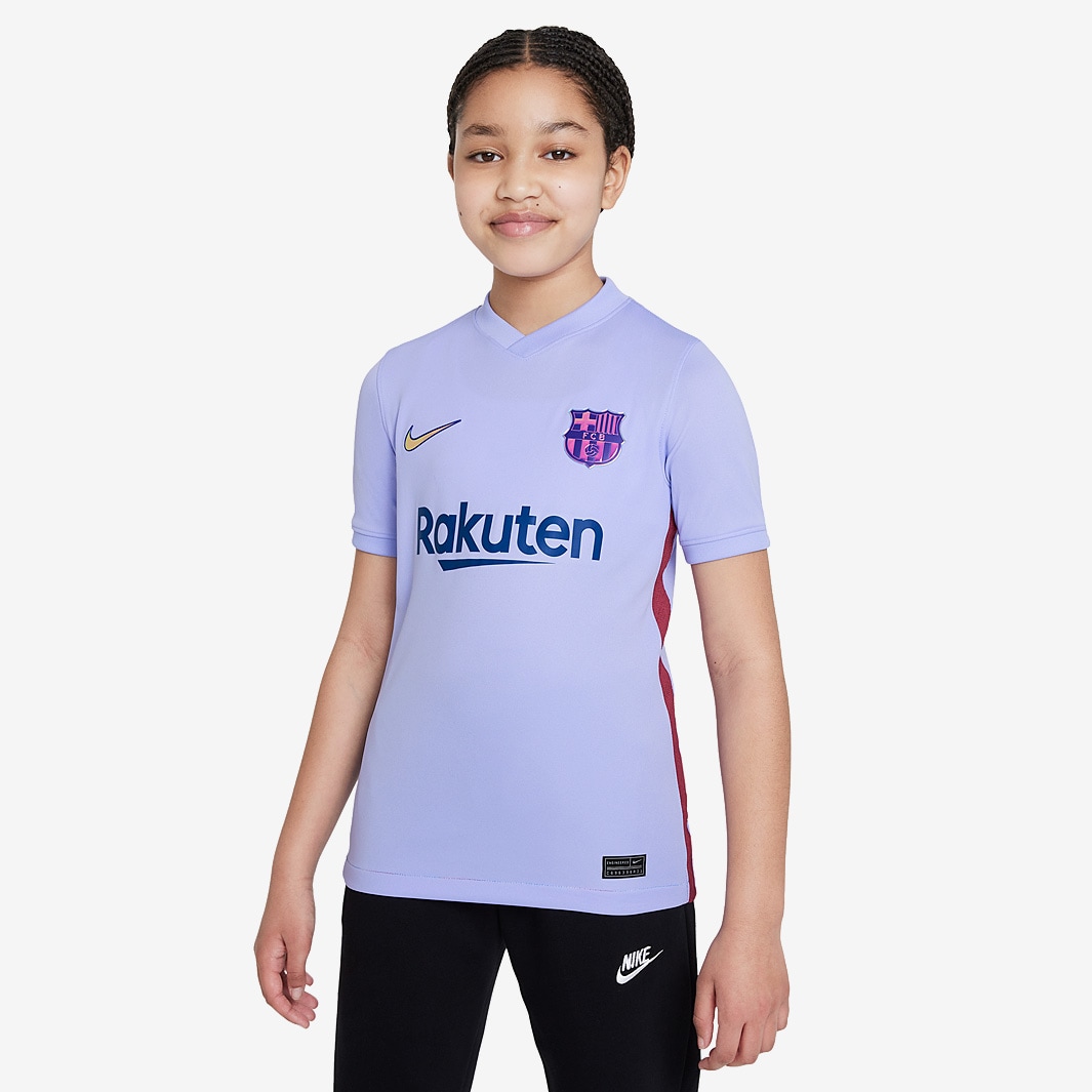 Nike FC Barcelona 21/22 Kids Away Stadium SS Jersey - Purple Pulse/Dtm ...