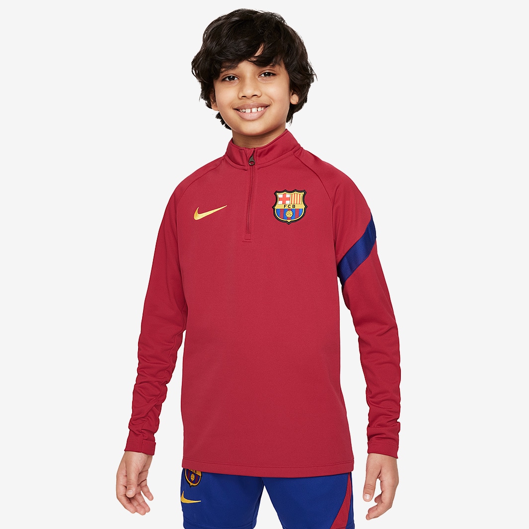 Nike FC Barcelona 21/22 Kids Academy Drill Top - Noble Red/Deep Royal ...