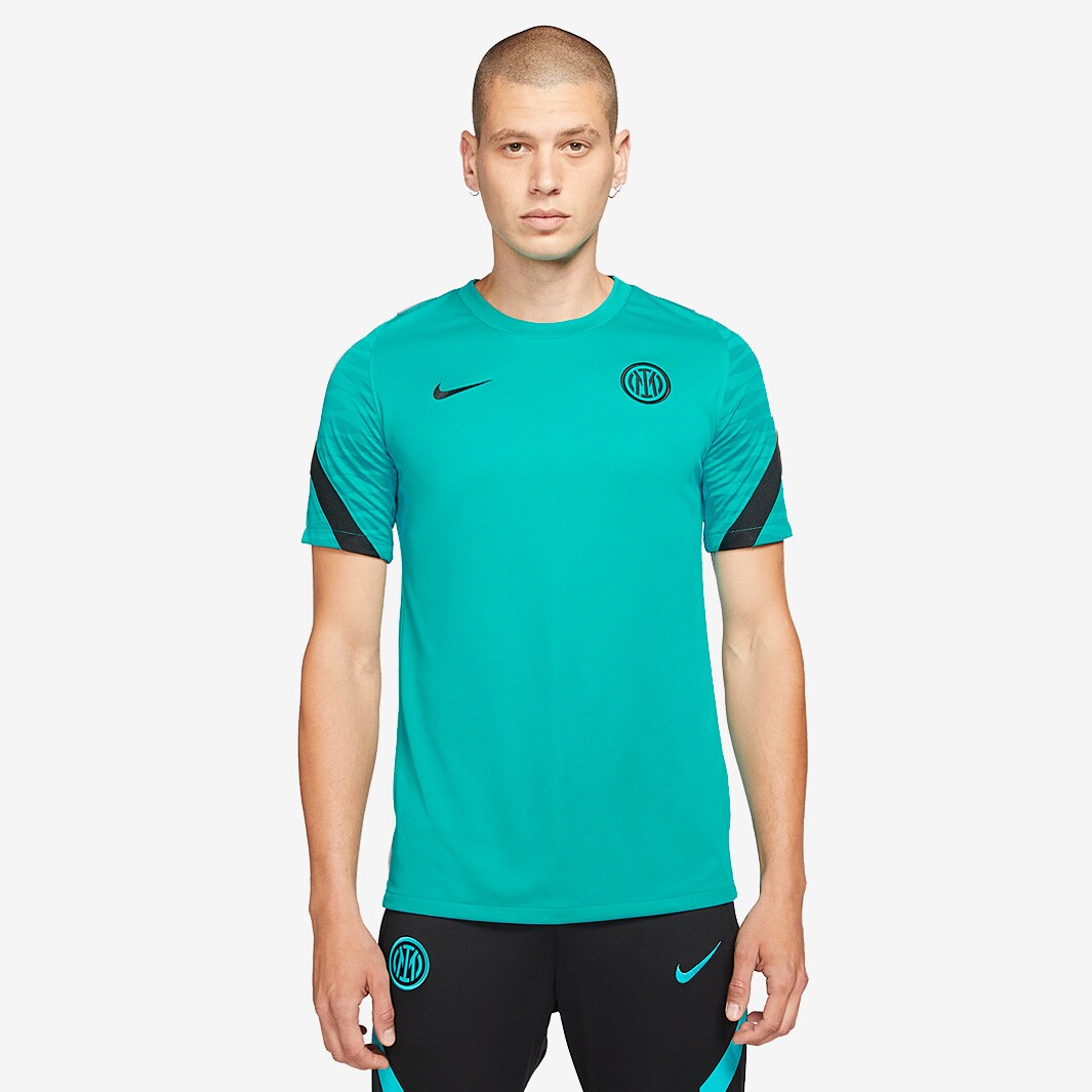 Nike Inter Milan 21/22 Strike SS Top - Turbo Green/Black/Black - Mens ...