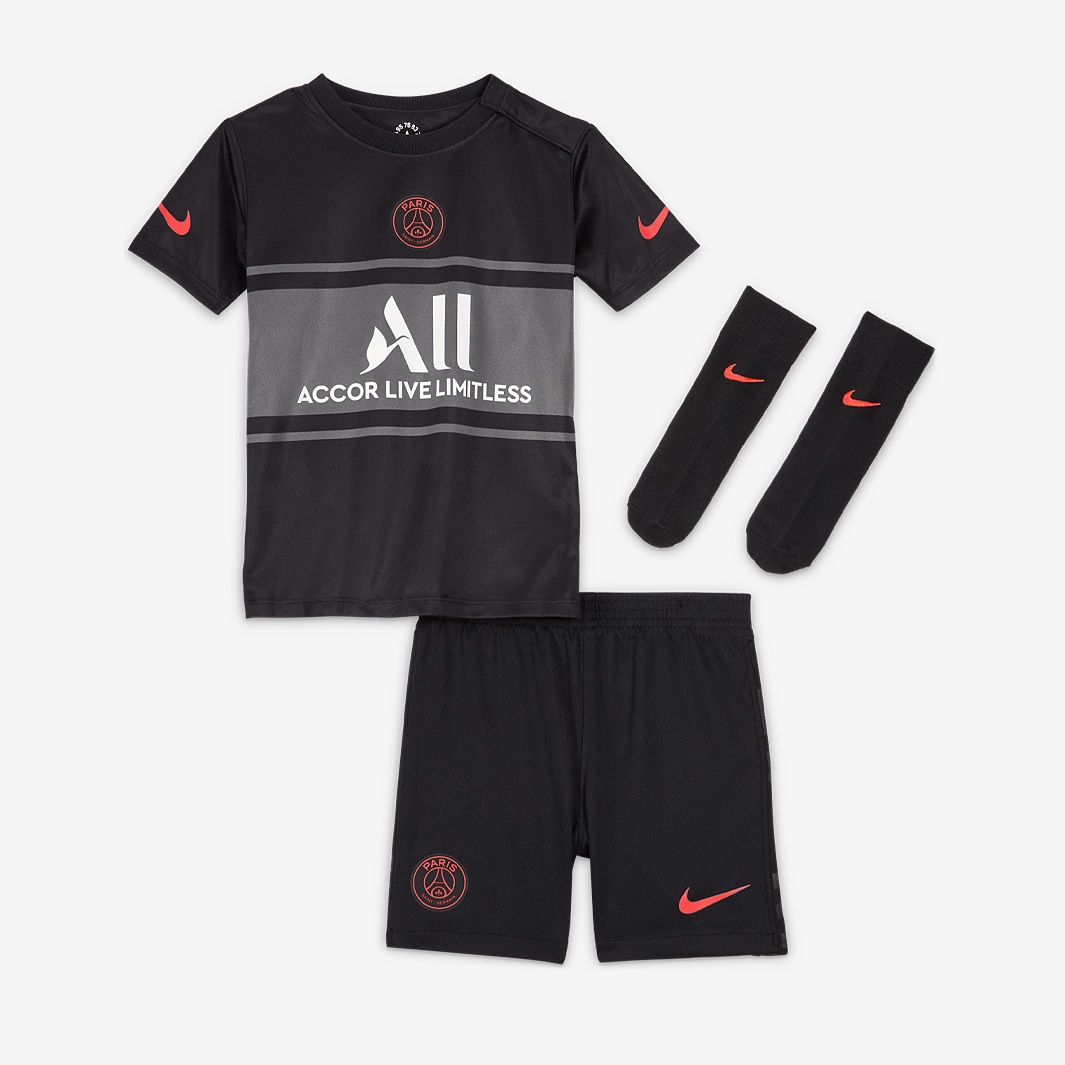 Nike Paris-Saint Germain 21/22 Infants Third Kit - Black/Dark Grey ...