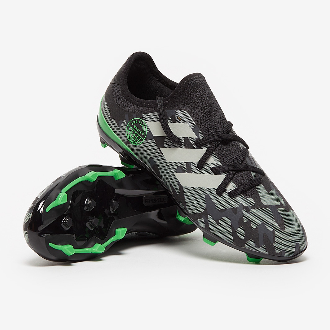 adidas Enfant Gamemode FG - Noir/Gris 2/Vert - Noir/Gris 2/Vert - Terrain naturel - Chaussures 