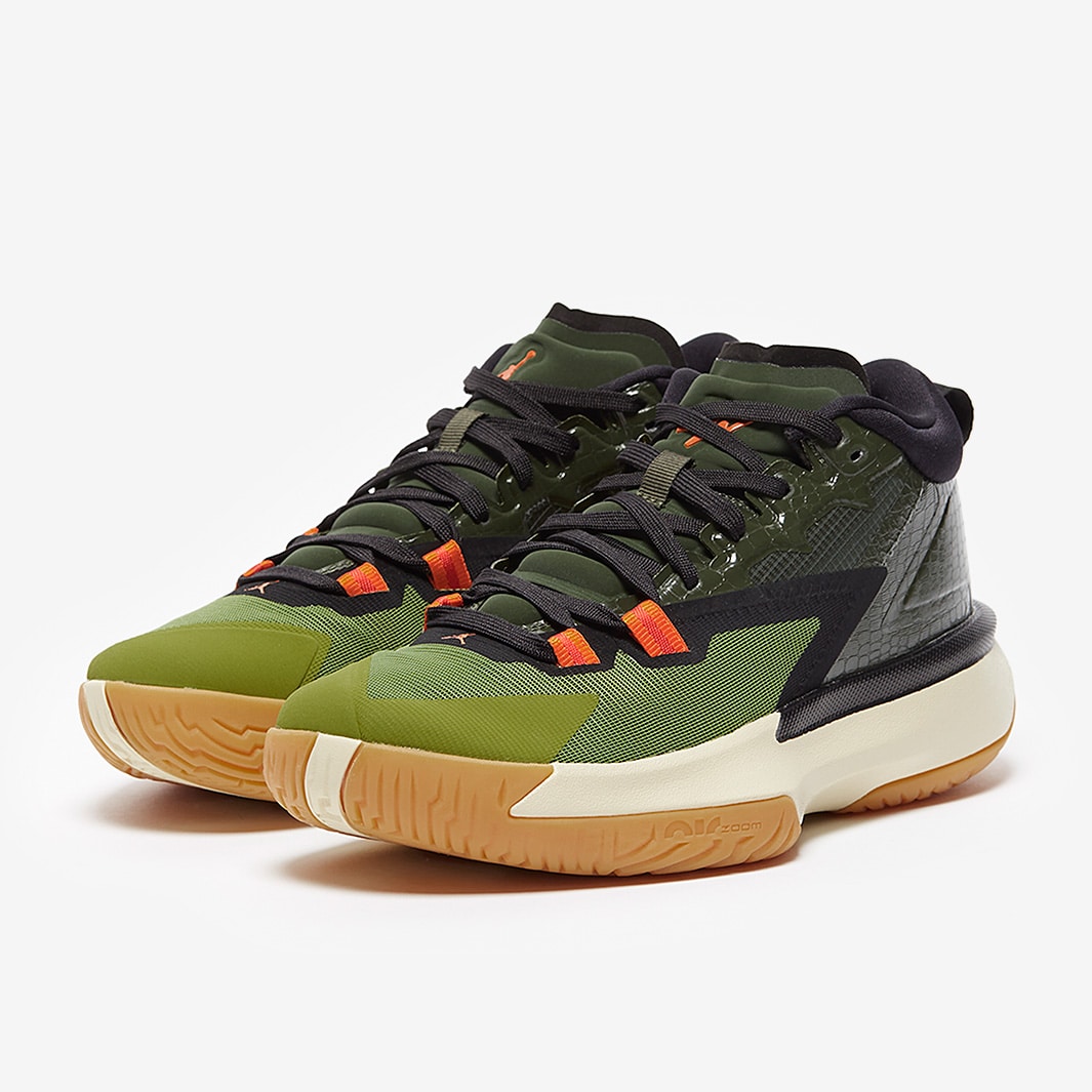 Jordan Zion Carbon Green/Black/Asparagus/Beach Mens Shoes
