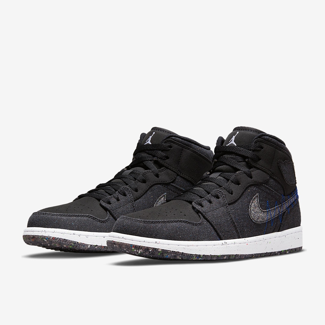 Air Jordan 1 Mid SE - Black/Multi/Racer Blue/White - Mens Shoes