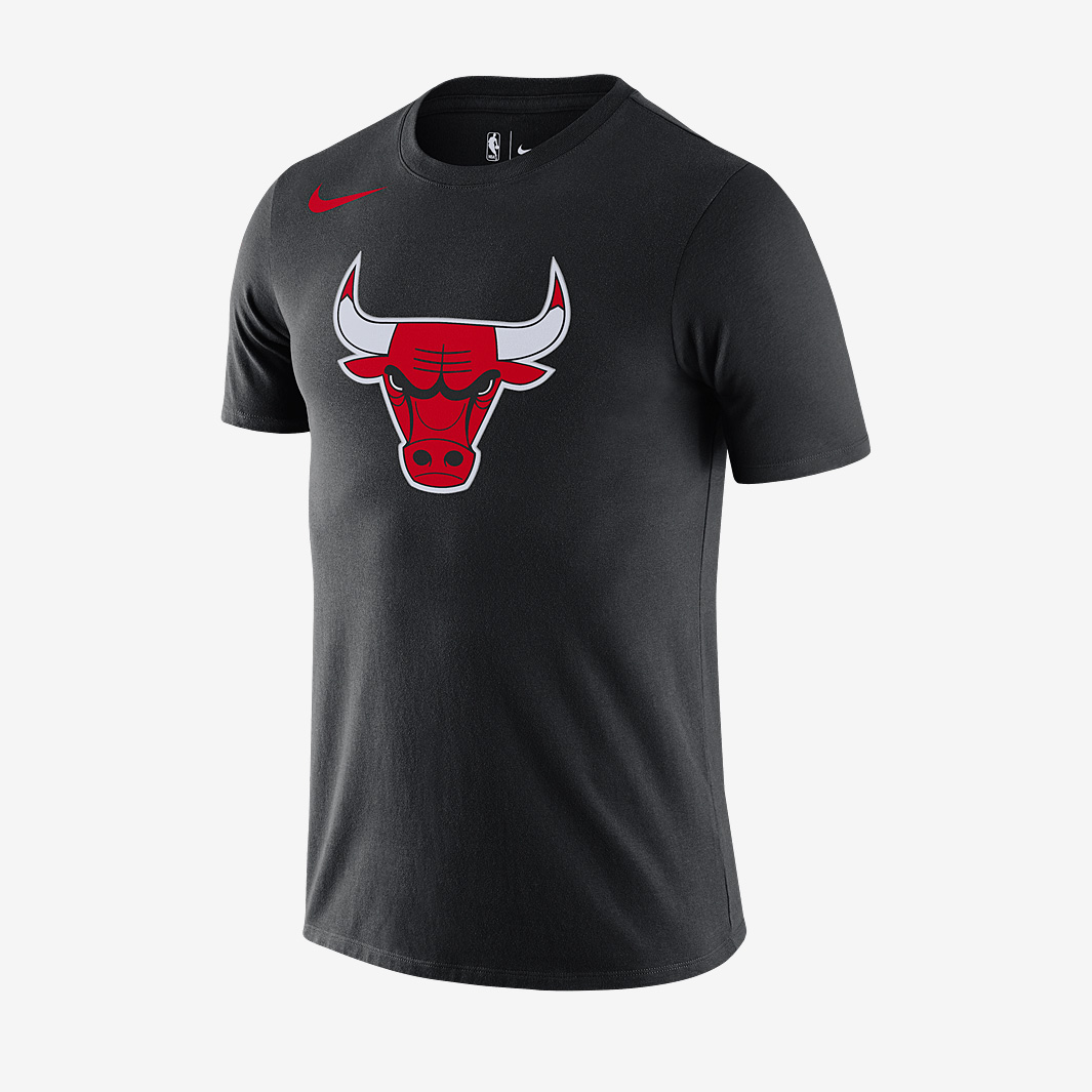 Nike NBA Chicago Bulls Dri-Fit Logo Tee - Black - Mens Replica | Pro ...