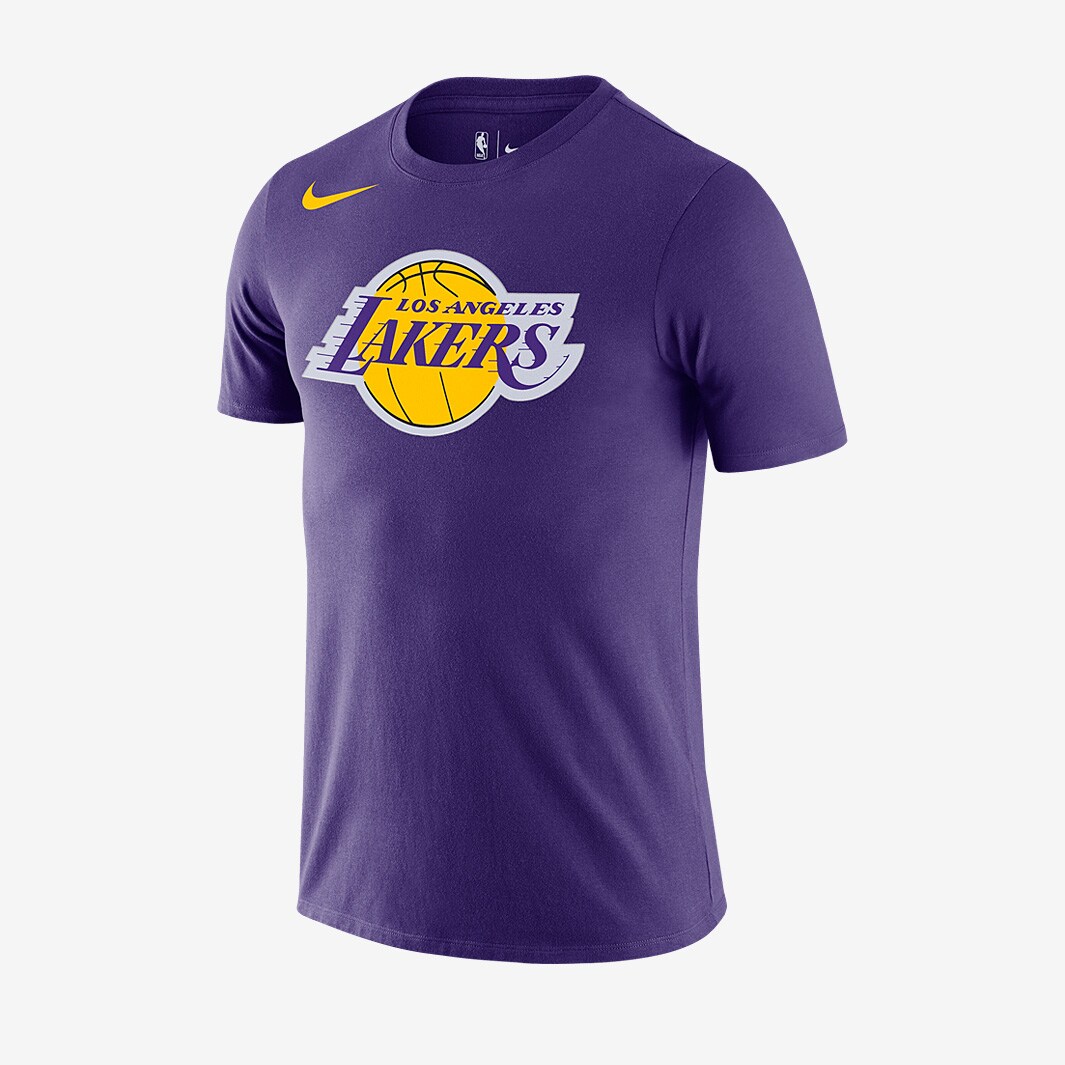 Nike NBA Los Angeles Lakers Dri-Fit Logo Tee - Court Purple - Mens ...