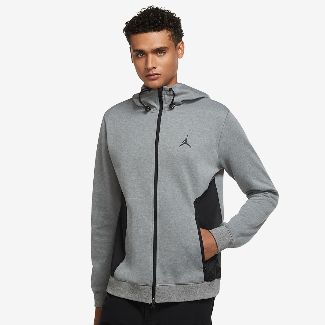 Jordan Dri-Fit Air Statement Fleece Full Zip Hoodie - Carbon Heather ...