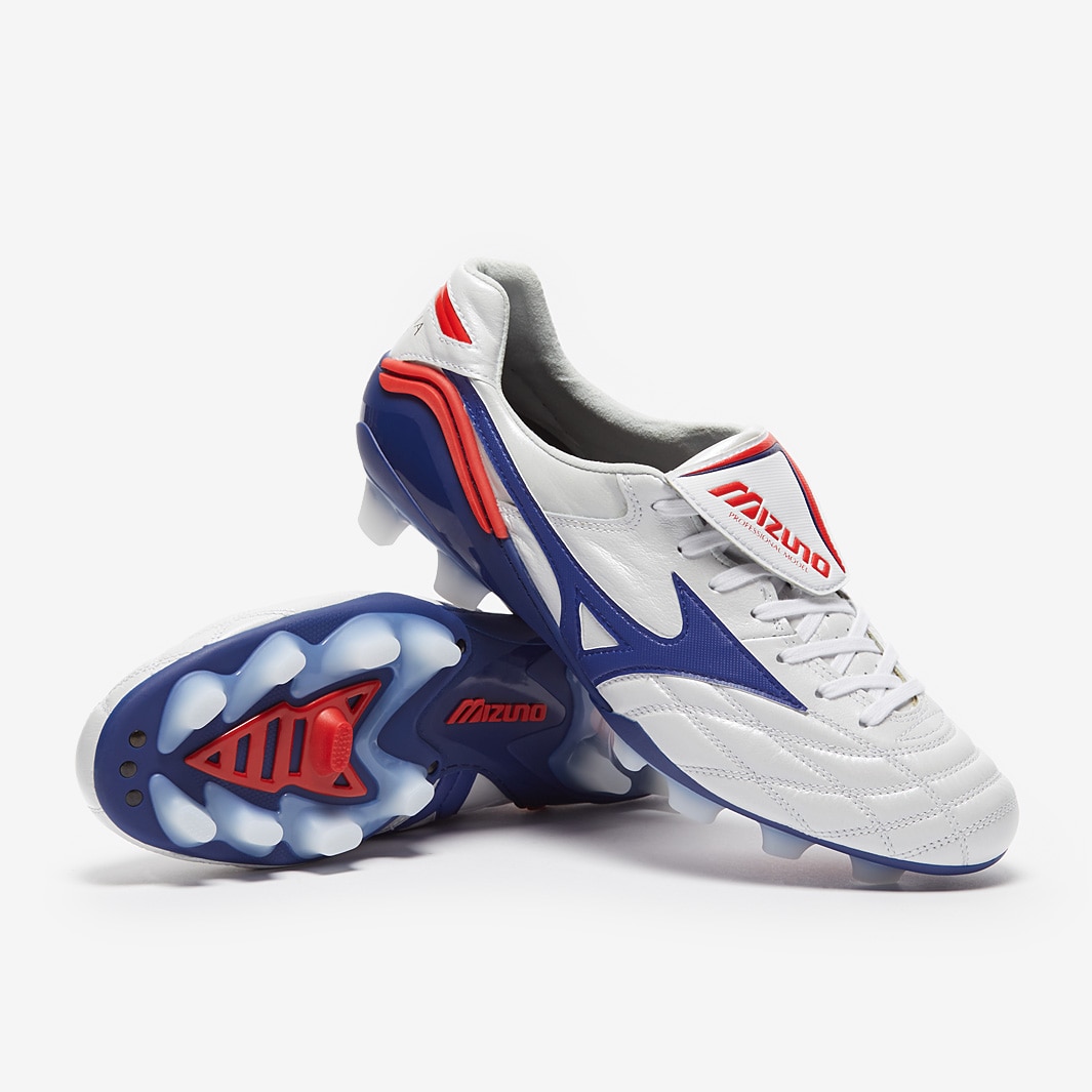 Mizuno Morelia Wave Japan - White/High Risk Red/Blue