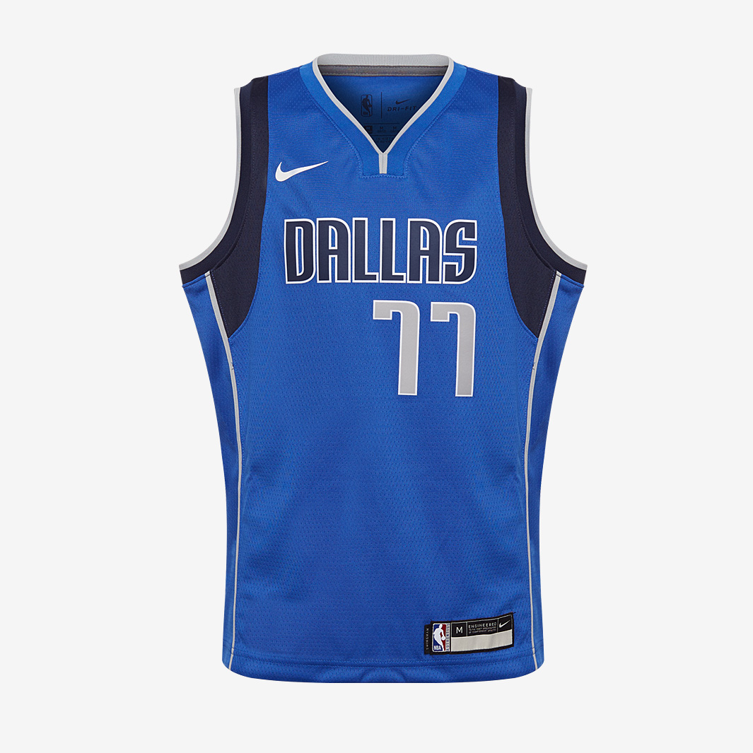 Nike Boys Nba Dallas Mavericks Luka Doncic Icon Swingman Jersey Blue