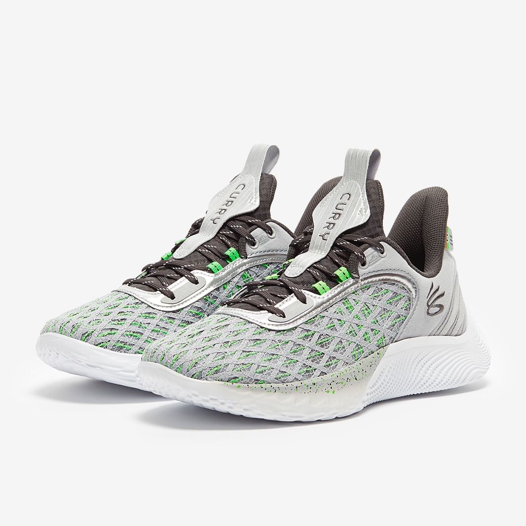 Under Armour Curry 9 - Mod Gray/Jet Gray/Stadium Green - Mens Shoes ...