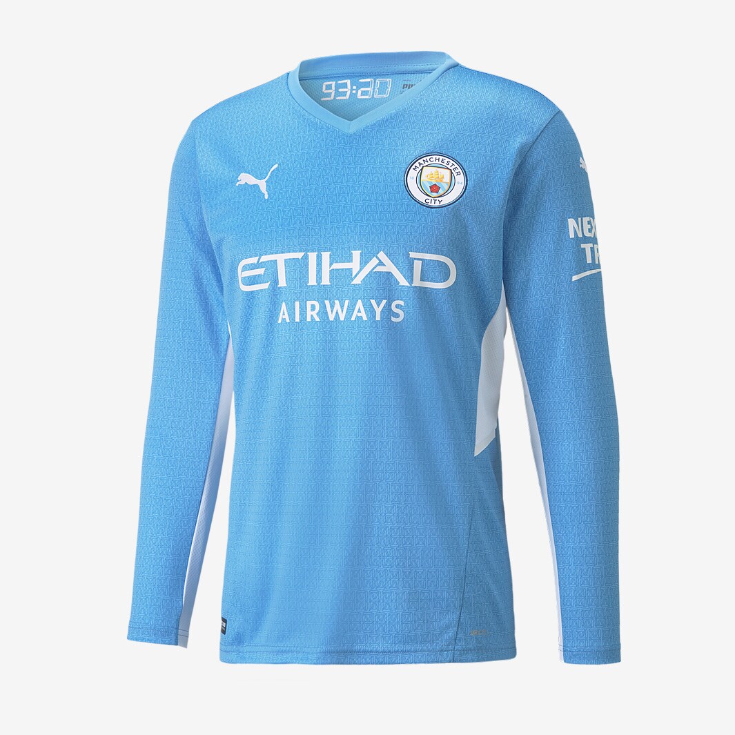 Puma Manchester City 21/22 Home Shirt LS - Team Light Blue/Puma