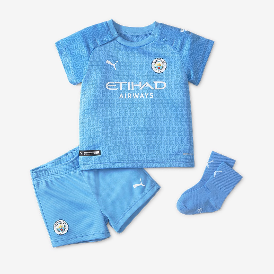 Puma Manchester City 21 22 Home Baby Kit Team Light Blue Puma White Boys Replica Pro Direct Soccer