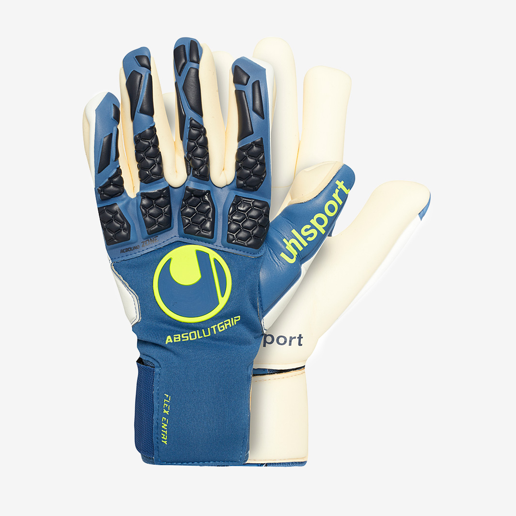 uhlsport Cybertec - Guanti da portiere da calcio Absolutgrip HN - guanti da portiere con presa eccellente e materiale in neoprene