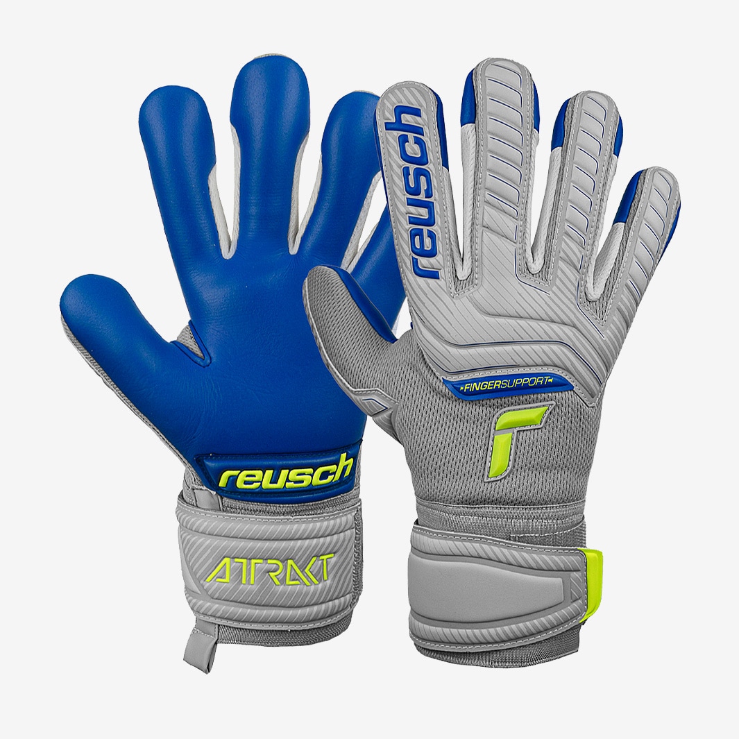 Reusch Attrakt Grip Finger Support Junior Goalkeeper Gloves 