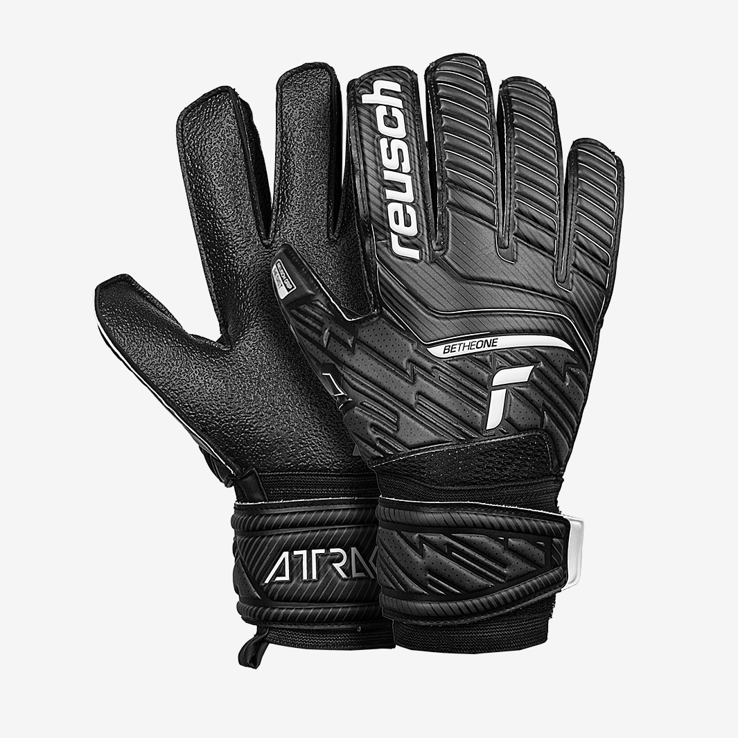 Reusch Attrakt Resist Black Mens GK Gloves ProDirect Soccer