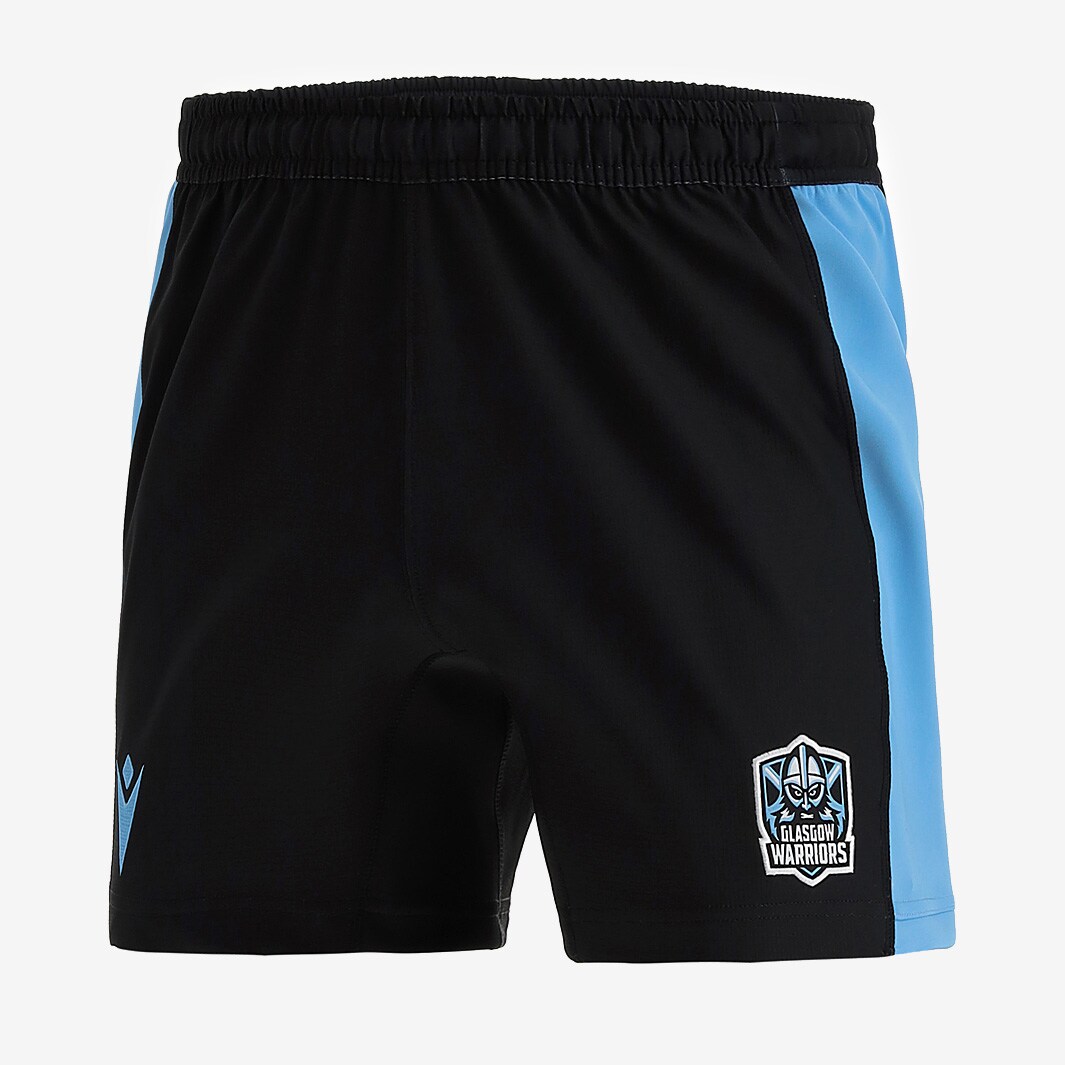 Macron Glasgow Warriors 21/22 Home Replica Shorts Black Mens Replica