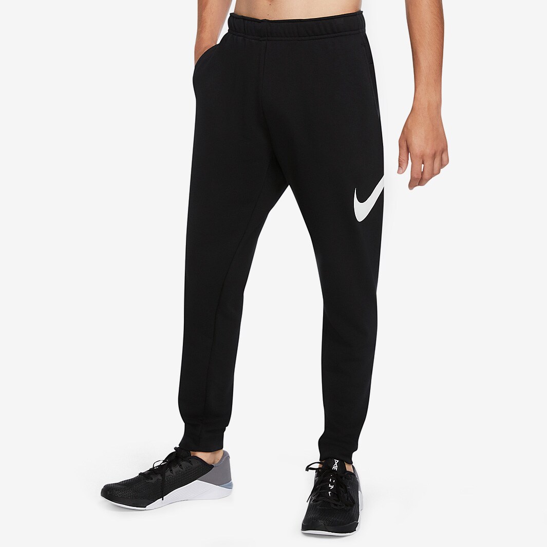 Nike Dri-FIT Tapered Pants - Black/White - Mens Clothing
