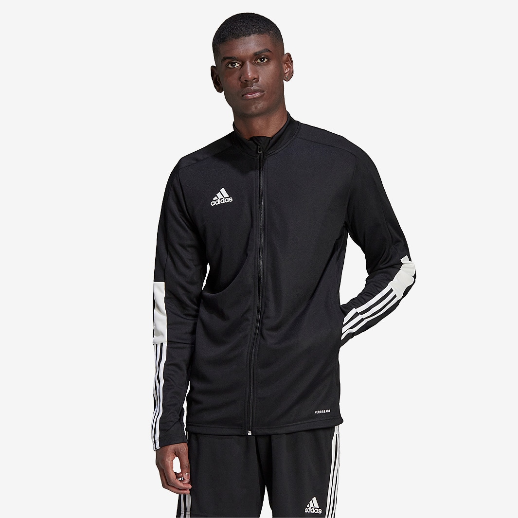 adidas Tiro 22 Essentials Track Jacket - Black/White - Mens Clothing ...